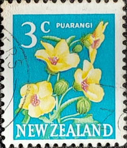Stamp: Puarangi, Venice Mallow (Hibiscus trionum) (New Zealand) (Pictorial Definitives)