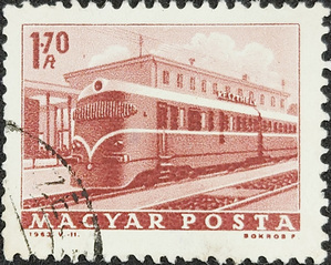 Diesel locomotive in Keszthely Station