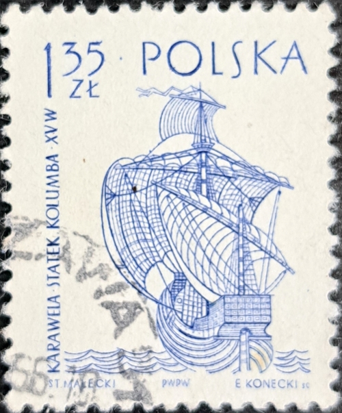 KARAWELA.STATEK KOLUMBA.XV W